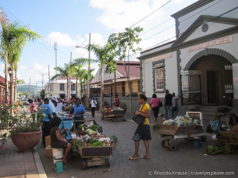 Street market in Falmouth, Jamaica