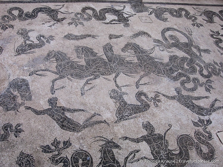 Mosaic floor in the Baths of Neptune at Ostia Antica