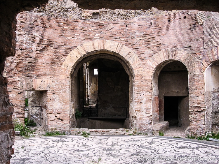 Visiting Ostia Antica archaeological site