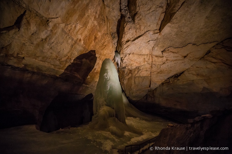 Inside the Dachstein Ice Cave.