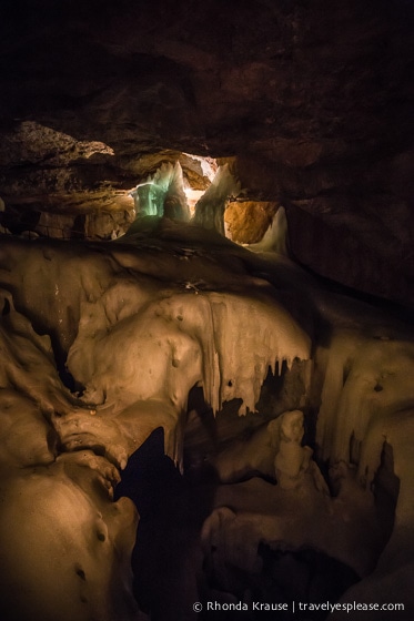 Ice inside the Dachstein Ice Cave.