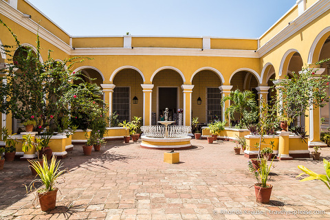 Courtyard inside Palacio Cantero.