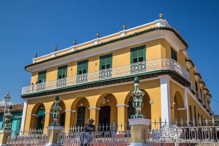 Palacio Brunet looking out on Plaza Mayor in Trinidad.