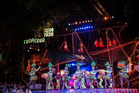 Dancers on stage at the Tropicana Havana Cabaret.