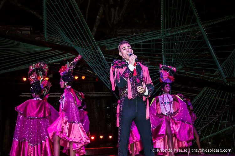 Singers and dancers in the Tropicana Havana show.