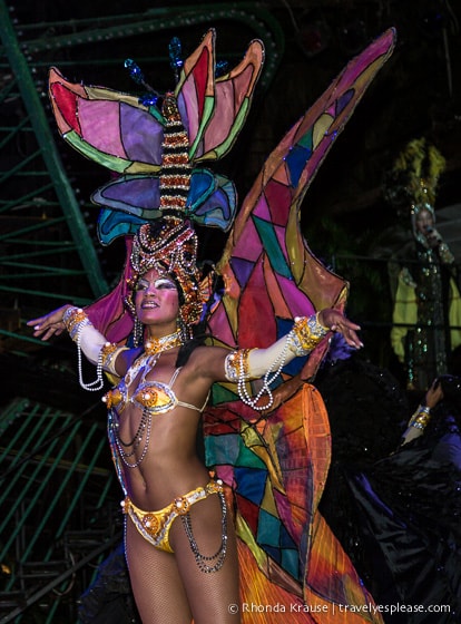 Dancer in a butterfly costume.