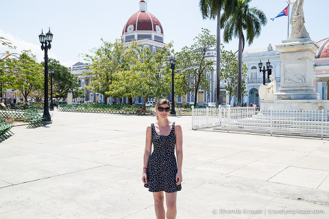 Visiting Parque Marti in Cienfuegos, Cuba.