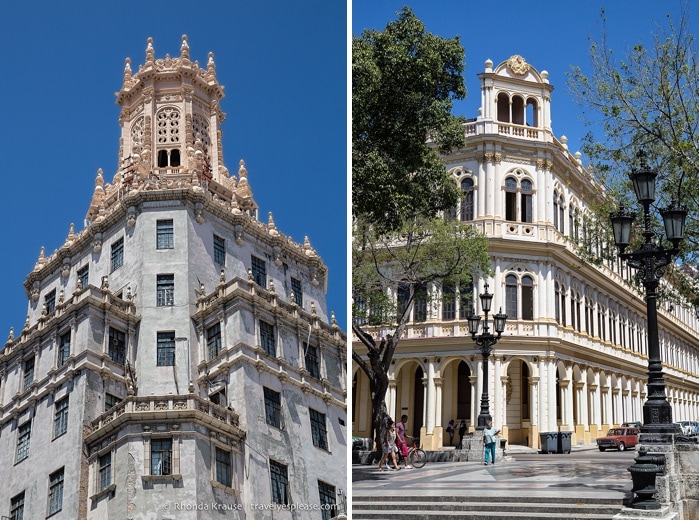 Old restored buildings.