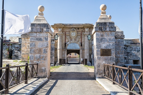 Entrance to Fortaleza de San Carlos de la Cabaña in Havana.