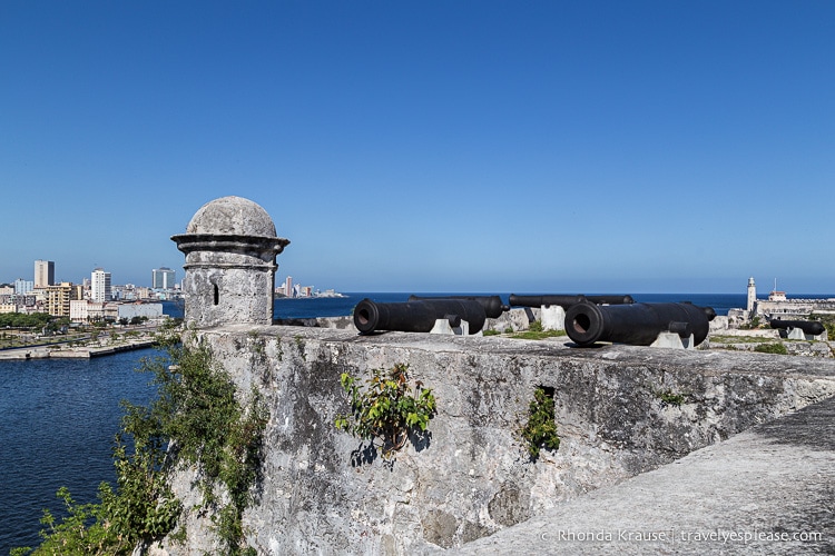 Fortaleza de San Carlos de la Cabaña at the entrance of the Bay of Havana.