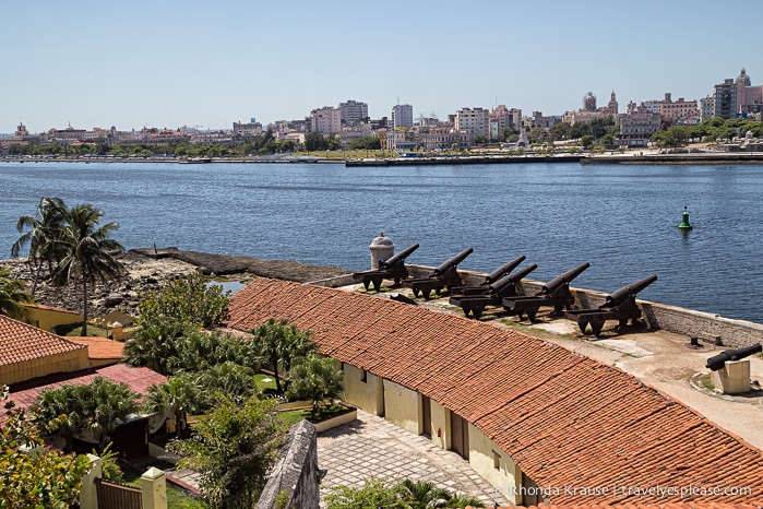 Castillo del Morro overlooking the water with Havana in the background.