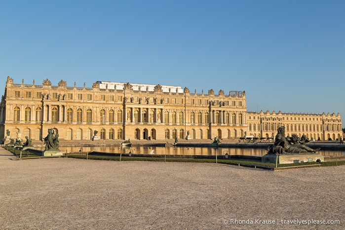 Exterior of the Palace of Versailles.