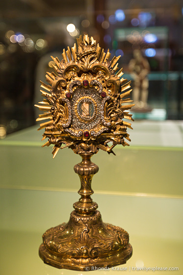 Items on display in the Melk Abbey Museum