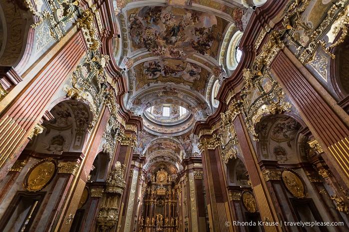 Inside the Melk Abbey Church- Melk, Austria