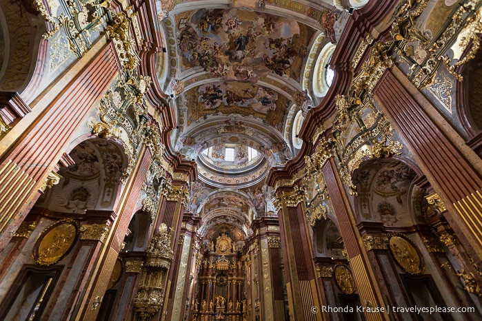 Inside the Melk Abbey Church- Melk, Austria