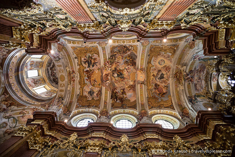 Melk Abbey Church ceiling- Melk, Austria