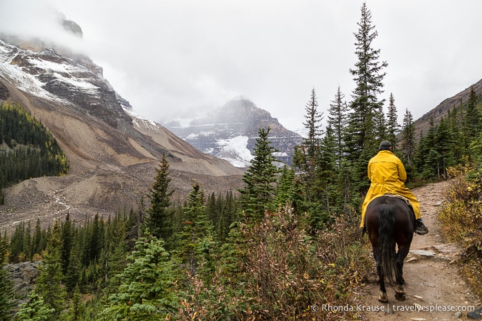 travelyesplease.com | Horseback Ride to the Plain of Six Glaciers Tea House