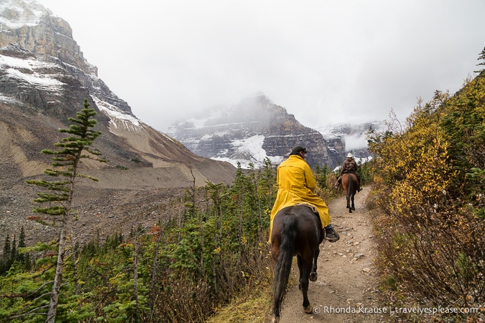 travelyesplease.com | Horseback Ride to the Plain of Six Glaciers Tea House