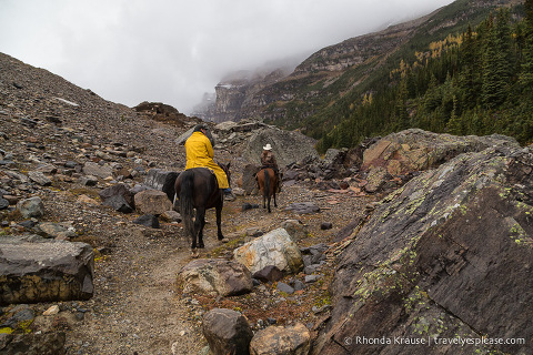 travelyesplease.com | Horseback Riding in Lake Louise to the Plain of Six Glaciers Tea House