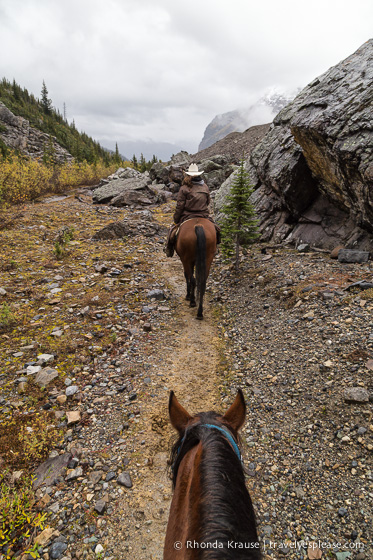 travelyesplease.com | Horseback Riding in Lake Louise to the Plain of Six Glaciers Tea House