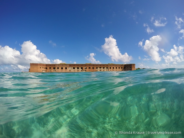 Fort Jefferson seen while snorkeling.