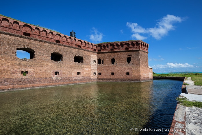 Moat surrounding Fort Jefferson.