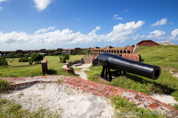 Overlooking the interior of Fort Jefferson in Dry Tortugas National Park.