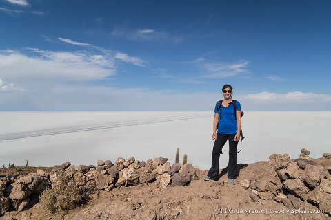 Visiting the Uyuni Salt Flats in Bolivia.