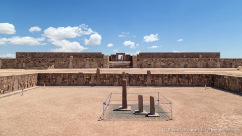 Visiting the Tiwanaku Archaeological Site, Bolivia.