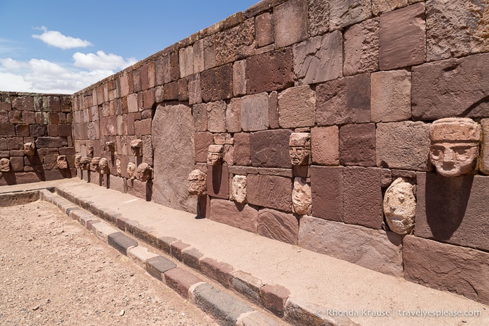 Semi-Subterranean Temple at the Tiwanaku Archaeological Site, Bolivia.