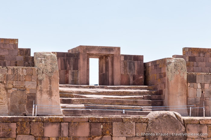 Tiwanaku Archaeological Site- The Entrance to Kalasasaya.