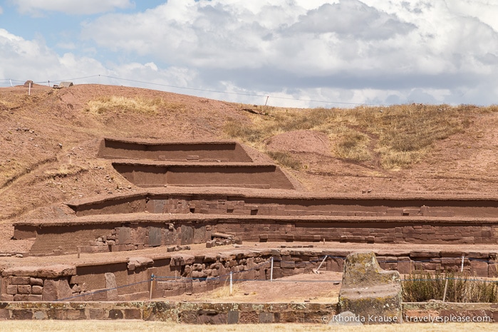 Akapana pyramid at the Tiwanaku ruins. 