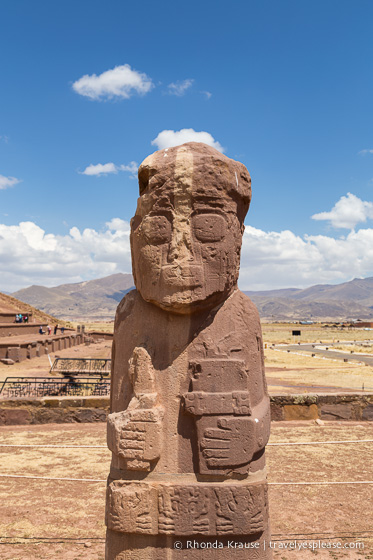 Statue at the Tiwanaku Archaeological Site.