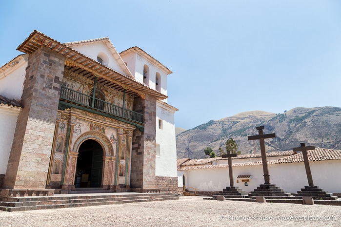 Exterior of San Pedro Apostol Church in Andahuaylillas, Peru.