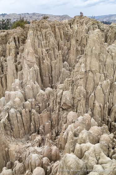 Looking down into Moon Valley, La Paz.