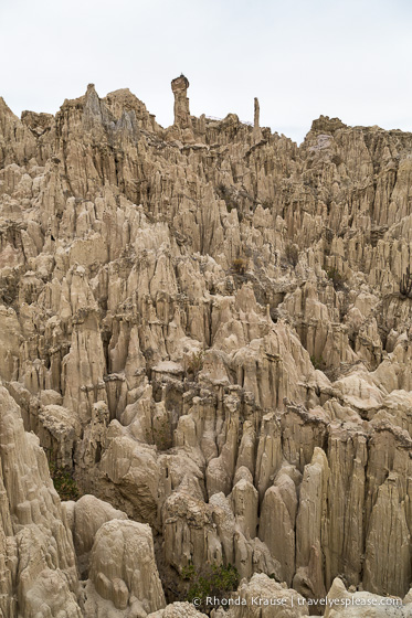 Eroded landscape of Moon Valley- La Paz, Bolivia