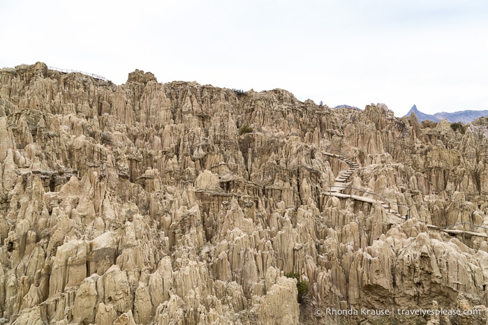 Walking trail in Moon Valley, La Paz.