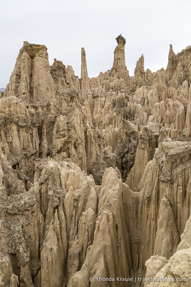 Eroded landscape of Moon Valley- La Paz, Bolivia