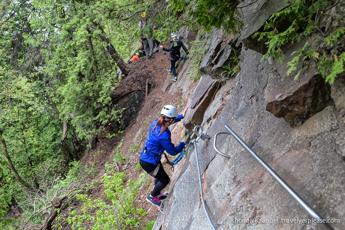 travelyesplease.com | Via Ferrata in Quebec- Montmorency Falls Park