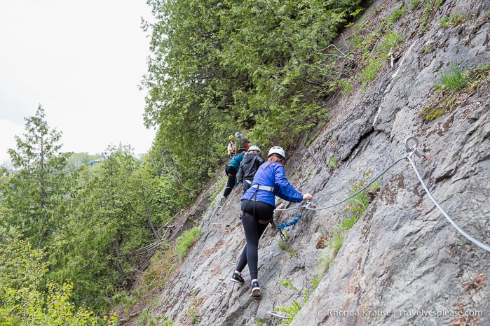 travelyesplease.com | Via Ferrata at Montmorency Falls Park, Quebec