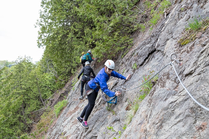 travelyesplease.com | Via Ferrata at Montmorency Falls Park, Quebec