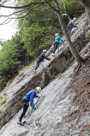 travelyesplease.com | Via Ferrata at Montmorency Falls Park, Quebec