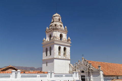 Bell tower in Sucre, Bolivia.