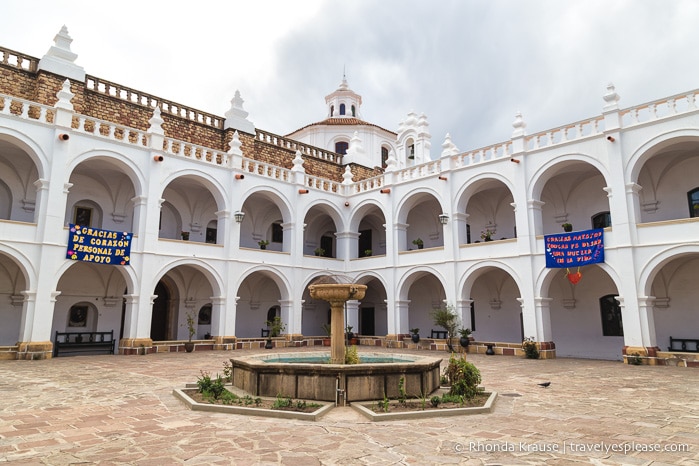 Fountain in the courtyard of the convent of San Felipe de Neri. 