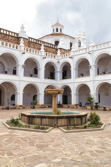 Fountain in the courtyard of Convento de San Felipe de Neri in Sucre.
