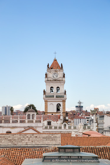 Bell tower in Sucre, Bolivia.