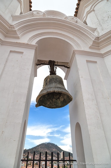 An old bell at the convent of San Felipe de Neri. 