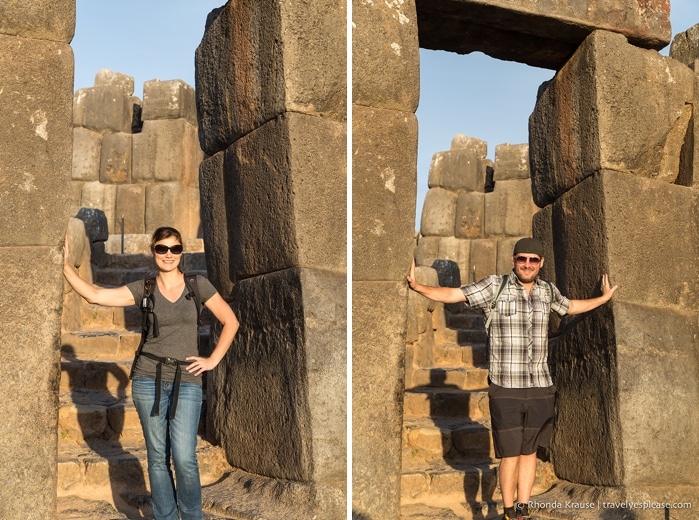 Visiting Sacsayhuaman Fortress in Cusco, Peru.