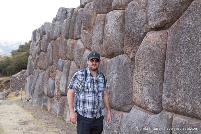 Visiting Sacsayhuaman Fortress in Cusco.