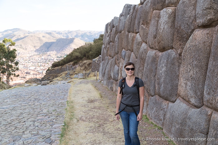 Visiting Sacsayhuaman Fortress in Cusco.